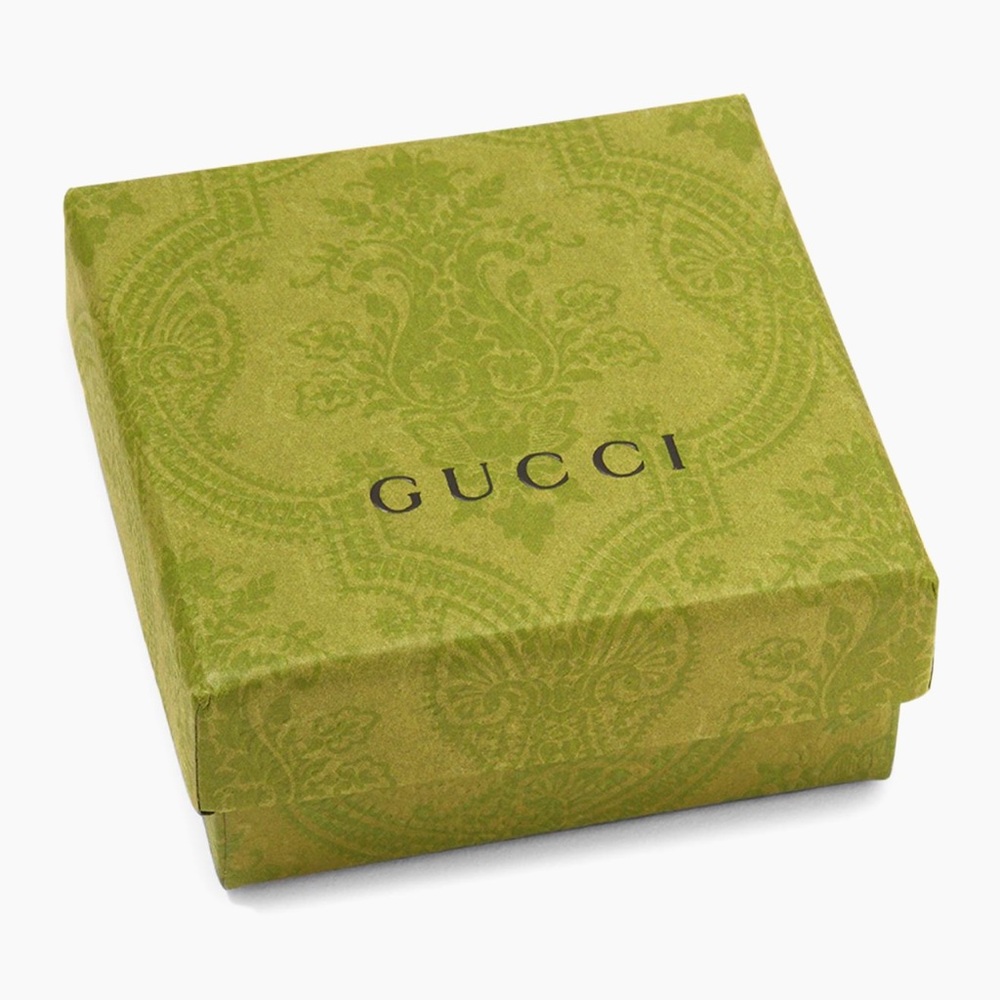 Gucci interlocking G motif aged sterling silver stud earrings - Picture 3 of 6